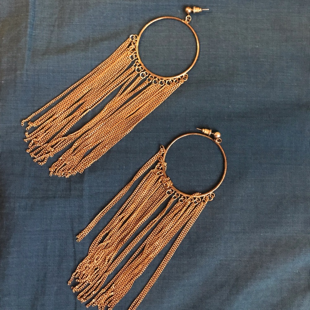 Boutique Brass Hoop Earrings